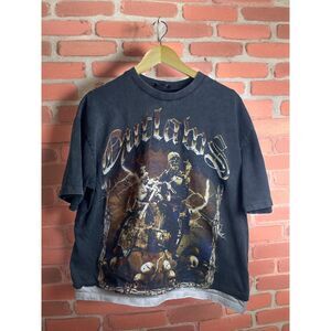 BoohooMAN Outlaws Graphic Biker T-Shirt – Size M